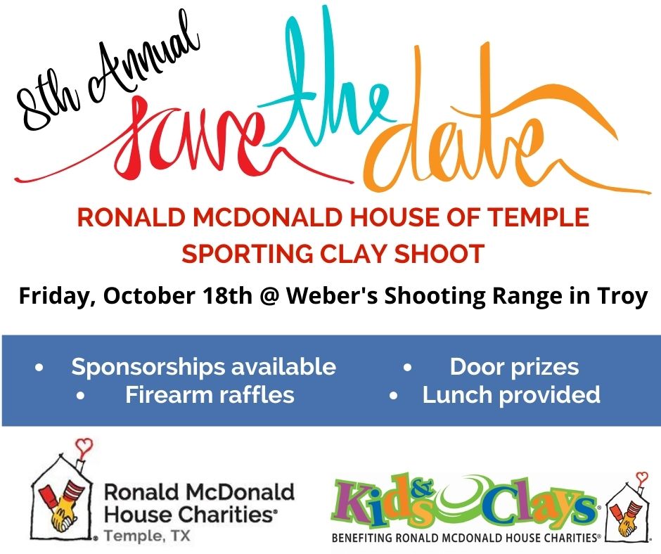 Ronald McDonald House of Temple Texas' Sporting Clay Shoot Fundraiser banner