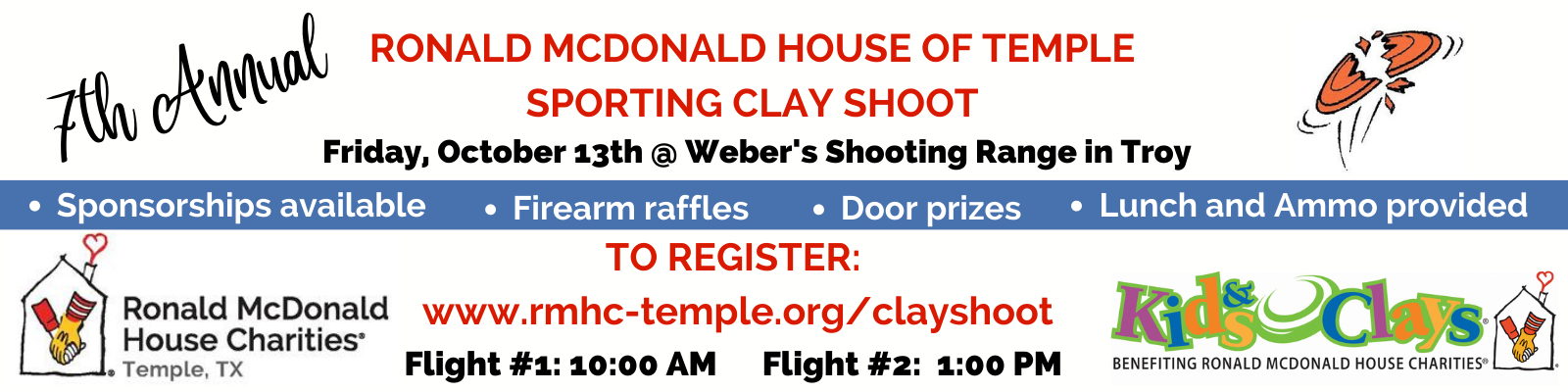 2023 Ronald McDonald House of Temple Texas Sporting Clay Shoot Banner Image